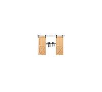 VEVOR Kit quincaillerie porte coulissante 244 cm double 1,12–1,32 m ép. 32–45 mm 150 kg forme J