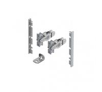 Kit raccord façade de tiroir à l'anglaise AvanTech YOU-H101mm-Argent HETTICH
