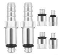 Kit Raccord Huile 6pcs avec Adapteurs 8mm 10mm | Alliage pour aluminium , finition argent, résistance marine, kit 6 complet