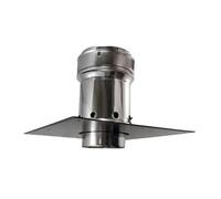 Kit Raccord pour poêle - JONCOUX - Ø80mm - Plaque 40x40cm - Couleur noire - Installation durable