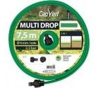 Kit raccord + tuyau perforé arrosage pluie fine 7.5M - 50m² Multi drop CAP VERT