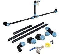 Kit Raccordement 2 Cuves Eau 1000L IBC S60x6 - Adaptateur IBC Côte à Côte avec Col de Cygne 3/4"" Label