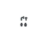 Ribiland Raccord pour pompe 01552 1" Lot de 4 Noir