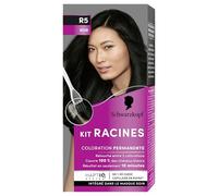 Kit Racines, Schwarzkopf, Coloration Permanente Racines, Enrichie d’une huile nourrissante, Couverture 100% Cheveux Blancs, Retouche entre 2 Colorations en 10 minutes, HaptIQ System, R5 Noir