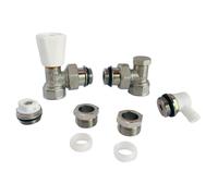 Kit radiateur robinet - SOMATHERM FOR YOU - SR Équerre 1/2 - 5 pièces