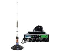 Kit Radio CB Président Walker II ASC + Antenne CB PNI ML70, Longueur 70cm, 26-30MHz, 200W
