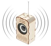 Kit Radio FM - Coffret Jouet Radio FM en Bois - Jouets Éducatifs de Construction pour Projets Adolescents Adultes Cadeaux Anniversaires Famille Amis