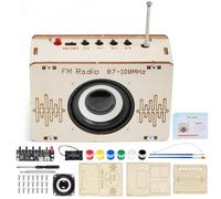 Kit Radio FM, Radio FM pour Enfants Expérience Scientifique, Bricolage Kit Radio en Bois à Monter Soi-même, DIY Radio Bois Peut être Peint, STEM Jouets pour étudiants éducation Salles de Classe