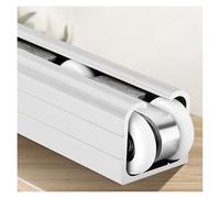 Kit rail de porte coulissante pour montage mural au plafond, avec poulie et mécanisme de fermeture amortie, idéal pour les portes de douche, de placard et de grange