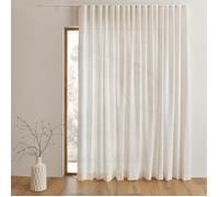 Kit rail extensible + Voilage poly-lin wave Lin 150x240 cm