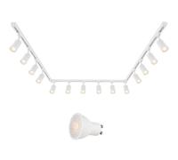 Kit Rail LED Triphasé en U + 14 Spots GU10 Blanc - 800 cm - Blanc Froid (6000K - 8000K)