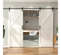 Kit rail porte poulie droite kits quincaillerie porte montage mural | Rail de système à voie unique de poulie de roue à rayons industriels simple/double(320cm single door kit)
