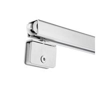 Kit Rail pour Porte Coulissante en Verre de 5-8 mm avec Roulettes, Kit de Quincaillerie Systeme Porte Coulissante pour Bibliothèque Vitrine et Armoires - Installation au Plafond(2.7m/8.9ft)