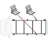 Kit Rail Roof Flamme 98658066 Ducato Extra Porte-Bagages