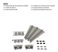 Kit rails d'extension droits pour platine - KATO 20-285 - N 1/160