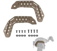 Kit Rails Latéraux Arc pour Casque Tactique High-Cut, Système de Montage d’Accessoires Compatible Style Fast, Passage de Câble Caché, Ajustement Sûr, Installation Facile(Brown)