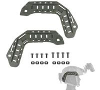 Kit Rails Latéraux Arc pour Casque Tactique High-Cut, Système de Montage d’Accessoires Compatible Style Fast, Passage de Câble Caché, Ajustement Sûr, Installation Facile(Green)