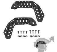 Kit Rails Latéraux Arc pour Casque Tactique High-Cut, Système de Montage d’Accessoires Compatible Style Fast, Passage de Câble Caché, Ajustement Sûr, Installation Facile(Black)