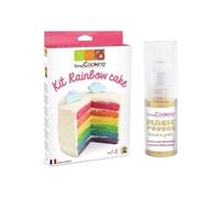 Kit Rainbow Cake + 1 poudre alimentaire irisée dorée Multicolore