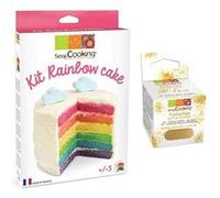 Kit Rainbow Cake + paillettes dorées Multicolore G