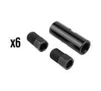 Kit rallonge durite elvedes pour frein hydraulique noir (6 douilles + 12 vis com