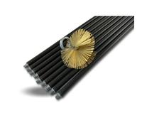 Kit ramonage classique Ø150 mm | 12,6 m (9 cannes noires Ø17 mm creuses) | Hérisson acier plat | Conduits non gainés