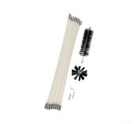 Kit Ramonage pour cheminée 60cm Brosse Nylon + Tiges Flexibles pour Nettoyage Conduit Poêle à Granules Outil Rotation pour perceuse