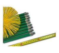 Kit ramonage pro conduit gainé Hérisson rond synthétique Ø150 mm 9 cannes Ø18mm Ressort de départ 8*1 4m + 1*1