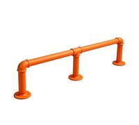 Kit Rampe Repose-pied Multi-couleurs, Repose-pied En Fer Enduit De Poudre | Avec Tout Le Matériel, Repose-pieds Assembler Soi-même Pour Bar Domicile, Comptoir Pub Et Restaurant(Orange,3.1FT)