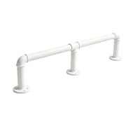Kit Rampe Repose-pied Multi-couleurs, Repose-pied En Fer Enduit De Poudre | Avec Tout Le Matériel, Repose-pieds Assembler Soi-même Pour Bar Domicile, Comptoir Pub Et Restaurant(White,9.7FT)