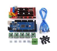 Kit RAMPS 1.4 avec contrôleur d'imprimante 3D LCD + MEGA2560 R3 + A4988 avec dissipateur thermique et câble USB