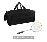 Kit raquettes (sac + 20 raquettes) enfant Sporti School 58 Noir TU