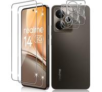 Kit Realme 14/14t 5g - 2 Verres Trempés Écran + 2 Protections Lentille Caméra, Dureté 9h, Haute Définition 99,99% Transparence, Anti-Traces, Sans Bulles, Installation Facile, Sensible Au Toucher