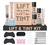 Kit Reassessment de Cils avec Teinture, 2025 Actualisé Kit Rehaussement de Cils et Sourcils, Formule Végétalienne avec Ensemble Complet D'outils pour Une Utilisation à Domicile