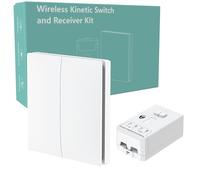 Kit récepteur cinétique sans fil à 2 canaux fonctionne avec Alexa, Google Home et App Smart Life/Tuya