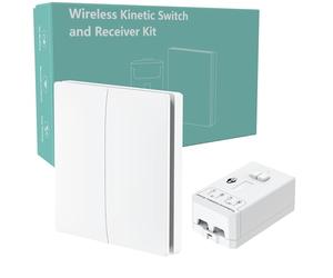 Kit récepteur cinétique sans fil à 2 canaux fonctionne avec Alexa, Google Home et App Smart Life/Tuya