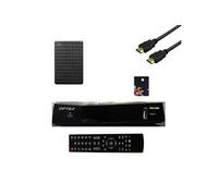 Kit Récepteur Satellite HD4K ORS 9990 Tntsat + Carte Tntsat Valable 4 Ans + Disque Dur 2To + HDMI