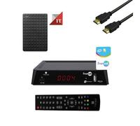 Kit Récepteur Satellite HD4K THR 7620 Fransat+ Carte Fransat + Disque Dur 1To + HDMI