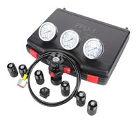 Kit Recharge Azote Accumulateur Hydraulique | SystèMe de Test de Pression D'Azote avec Fonction DéTendeur | Kit de Test de Pression de SystèMe avec 3 Jauges, 7 Raccords, 1 Tuyau de Gaz Et éTui