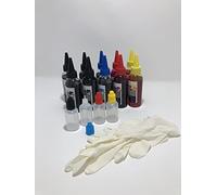 Kit Recharge Cartouches 1 Litre Encre spécifique pour imprimantes HP à 4 Couleurs 250 ML pour Noir, cyano, Magenta, Jaune, pour HP spécifique pour Toutes Les imprimantes à 4 Couleurs.