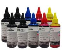 Kit recharge cartouches 10 flacons 100 ml encre couleur universelle pour Brother, Canon, Epson, HP, LEXMARK, XEROX, DELL.