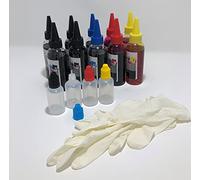 Kit recharge cartouches 10 flacons 100 ml encre couleurs universel + Accessoires Recharge pour Brother, Canon, Epson, HP, Lexmark, Xerox, de l