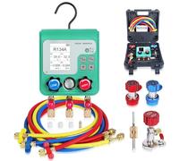 Kit Recharge Climatisation Voiture Digitale HVAC Manifold Gauge Manometer pour Charger 93 Réfrigérants R134A R410A R32