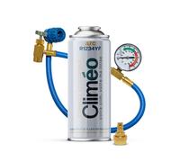 Kit Recharge Climatisation Voiture R1234yf - CLIMEO 2in1 - 235g - Gaz Réfrigérant - avec Flexible et Raccord