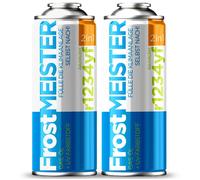 Kit Recharge Climatisation Voiture R1234yf - FROSTMEISTER 2in1 - 2x235g - Gaz Réfrigérant - Bombe Recharge Clim Auto