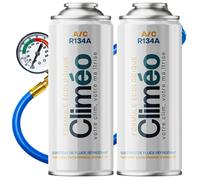 Kit Recharge Climatisation Voiture R134a/R12 - CLIMEO 2in1 - 2x235g - Gaz Réfrigérant - avec Flexible de recharge