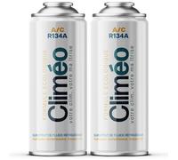 Kit Recharge Climatisation Voiture R134a/R12 - CLIMEO 2in1 - 2x235g - Gaz Réfrigérant - Bombe Recharge Clim Auto
