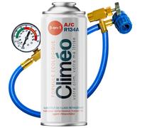Kit Recharge Climatisation Voiture R134a/R12 - CLIMEO 3in1 - 235g - Gaz Réfrigérant - avec Flexible de recharge