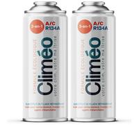 Kit Recharge Climatisation Voiture R134a/R12 - CLIMEO 3in1 - 2x235g - Gaz Réfrigérant - Bombe Recharge Clim Auto