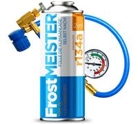 Kit Recharge Climatisation Voiture R134a/R12 - FROSTMEISTER 2in1 - 235g - Gaz Réfrigérant - avec Flexible de recharge